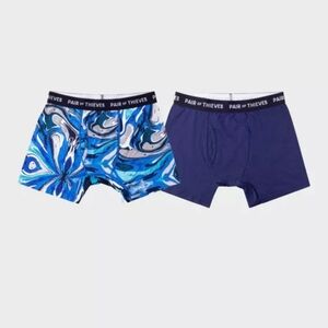 NWT Pair of Thieves Super Soft Boxer Briefs 2pk Blue Navy Mens Small